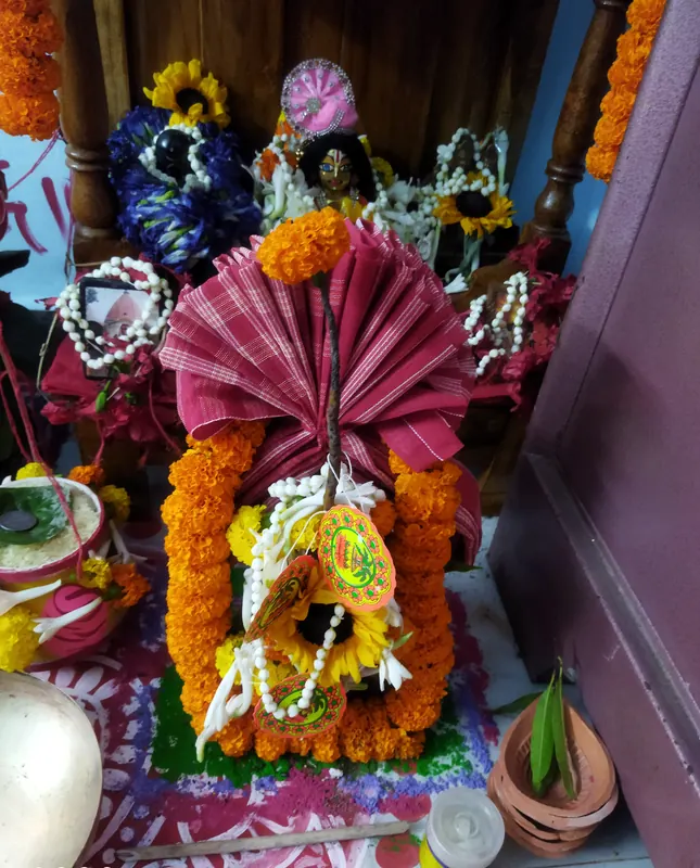 Decorated puja ghot