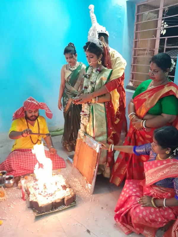 Vivah ceremony with sacred fire